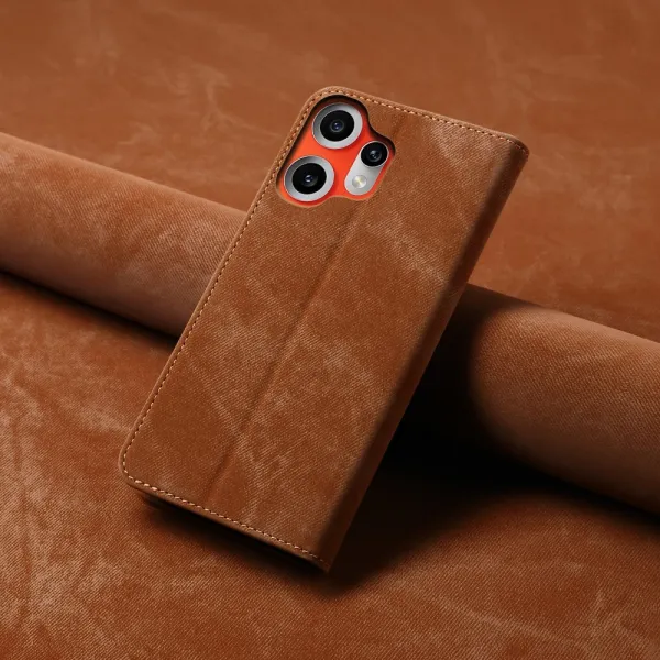 DENIM Peňaženkový kryt pre CMF Phone 2 Pro hnedý