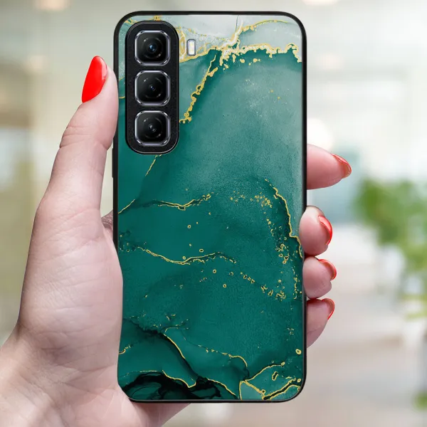 MY ART Ochranný kryt pre Infinix Hot 50 5G GREEN MARBLE (145)