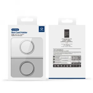 DUX AIRTAG CARD HOLDER 2x Kryt pre Apple AirTag priehľadný + šedý