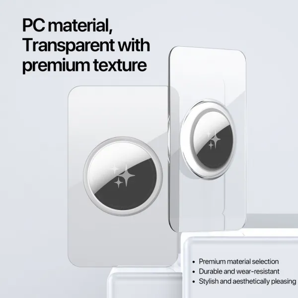 DUX AIRTAG CARD HOLDER 2x Kryt pre Apple AirTag priehľadný + šedý