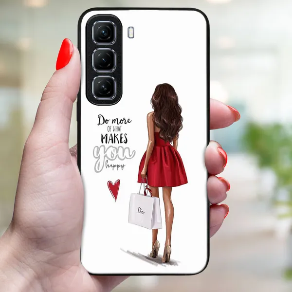 MY ART Ochranný kryt pre Infinix Hot 50 5G RED DRESS (137)