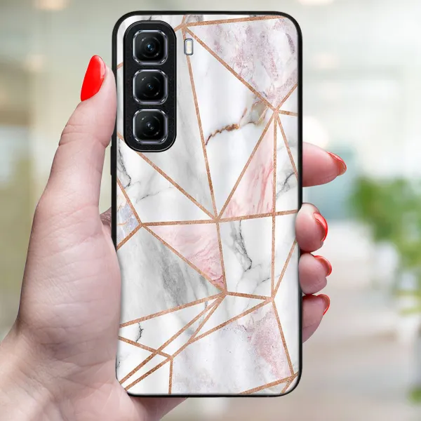 MY ART Ochranný kryt pre Infinix Hot 50 5G PINK MARBLE (143)