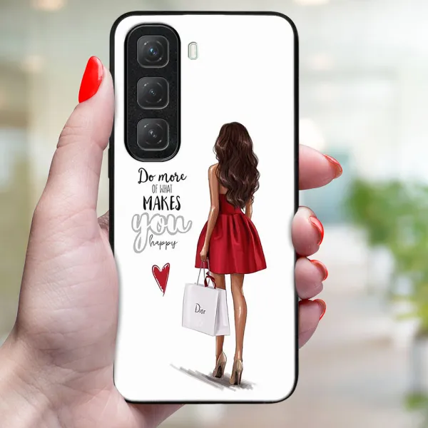 MY ART Ochranný kryt pre Infinix Hot 50 RED DRESS (137)