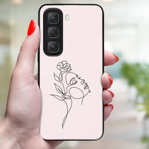 MY ART Ochranný kryt pre Infinix Hot 50 ROSE GIRL (198)