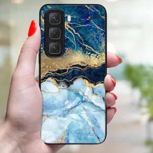 MY ART Ochranný kryt pre Infinix Hot 50 BLUE MARBLE (141)