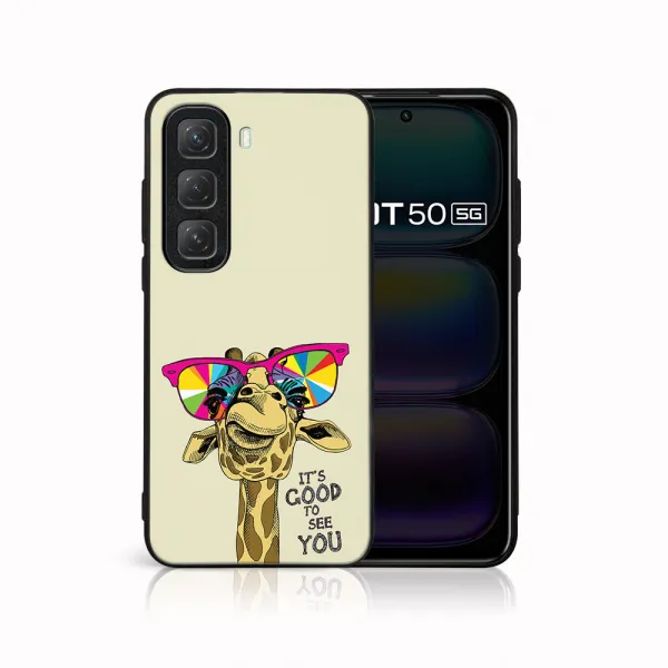 MY ART Ochranný kryt pre Infinix Hot 50 GIRAFFE (180)