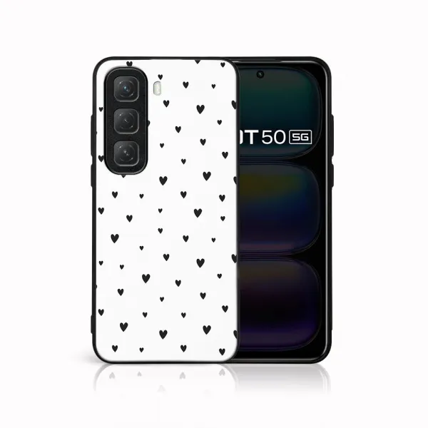 MY ART Ochranný kryt pre Infinix Hot 50 BLACK HEARTS (167)