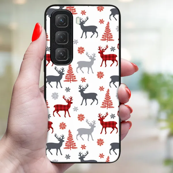 MY ART Kryt s vianočným dizajnom Infinix Hot 50 DEER (068)