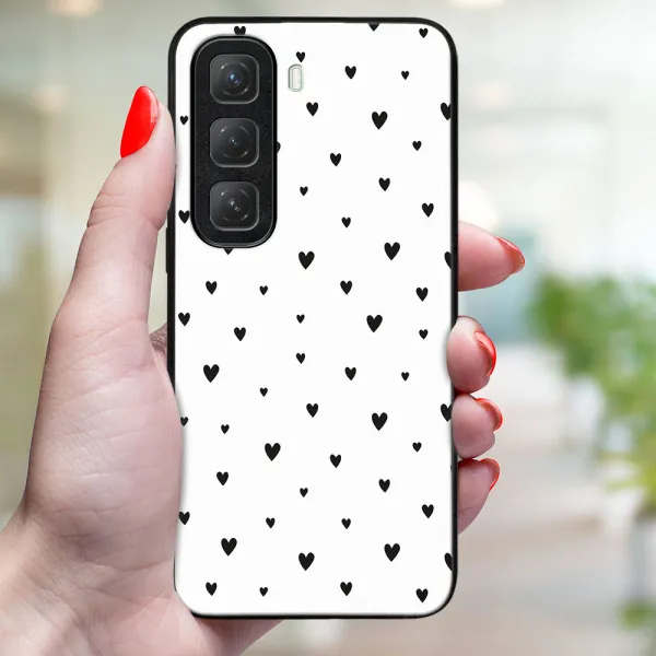 MY ART Ochranný kryt pre Infinix Hot 50 BLACK HEARTS (167)