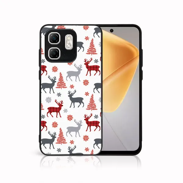 MY ART Kryt s vianočným dizajnom Infinix Hot 50i DEER (068)