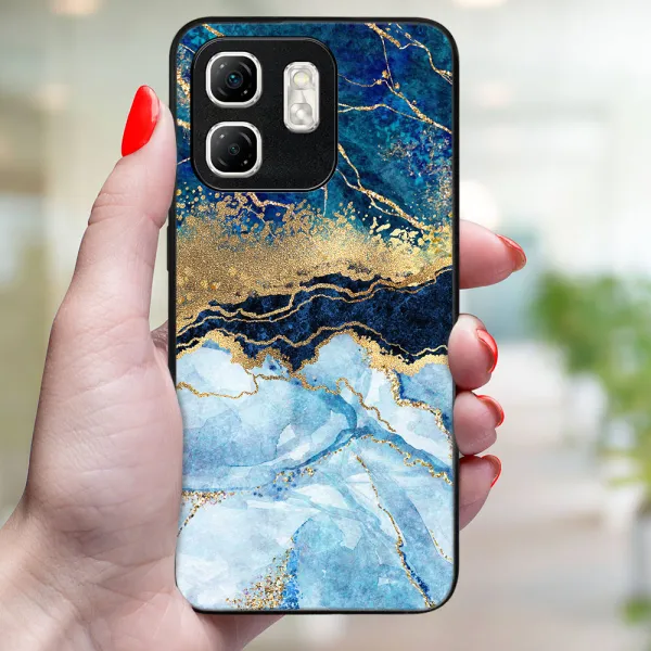 MY ART Ochranný kryt pre Infinix Hot 50i BLUE MARBLE (141)