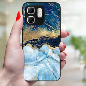 MY ART Ochranný kryt pre Infinix Hot 50i BLUE MARBLE (141)