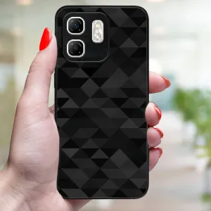 MY ART Ochranný kryt pre Infinix Hot 50i BLACK TRIANGLES (232)