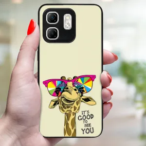 MY ART Ochranný kryt pre Infinix Hot 50i GIRAFFE (180)