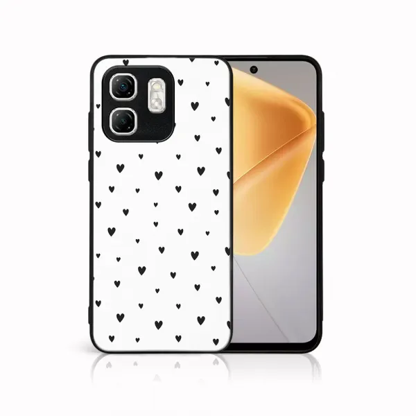 MY ART Ochranný kryt pre Infinix Hot 50i BLACK HEARTS (167)