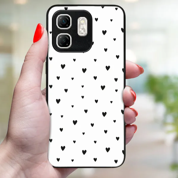 MY ART Ochranný kryt pre Infinix Hot 50i BLACK HEARTS (167)
