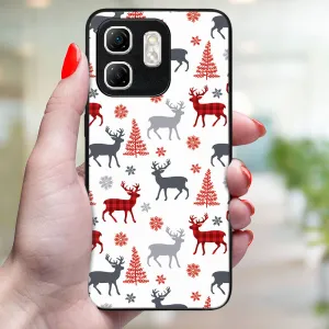 MY ART Kryt s vianočným dizajnom Infinix Hot 50i DEER (068)