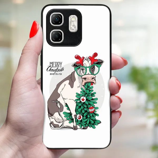 MY ART Kryt s vianočným dizajnom Infinix Hot 50i MERRY CHRISTMAS (074)