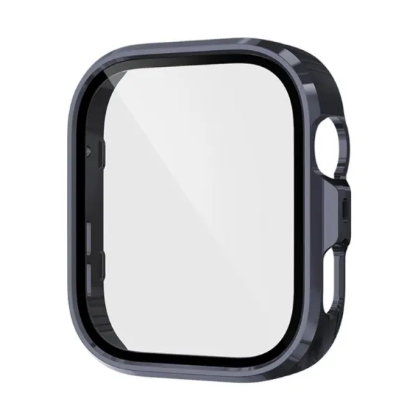 PC FULL COVER Plastový kryt so sklom pre Huawei Watch Fit 4 Pro tmavomodrý