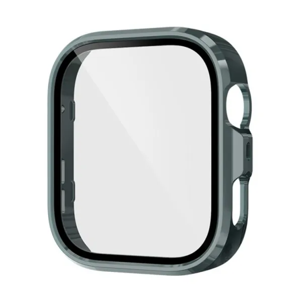 PC FULL COVER Plastový kryt so sklom pre Huawei Watch Fit 4 Pro tmavozelený