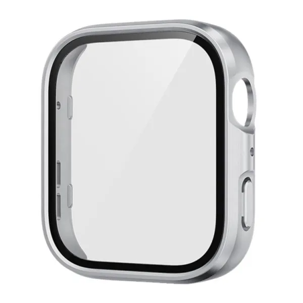 PC FULL COVER Plastový kryt so sklom pre Huawei Watch Fit 4 strieborný