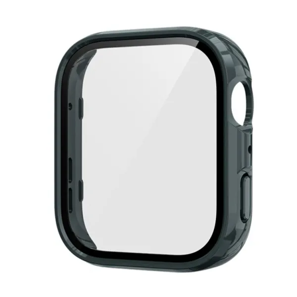PC FULL COVER Plastový kryt so sklom pre Huawei Watch Fit 4 tmavozelený
