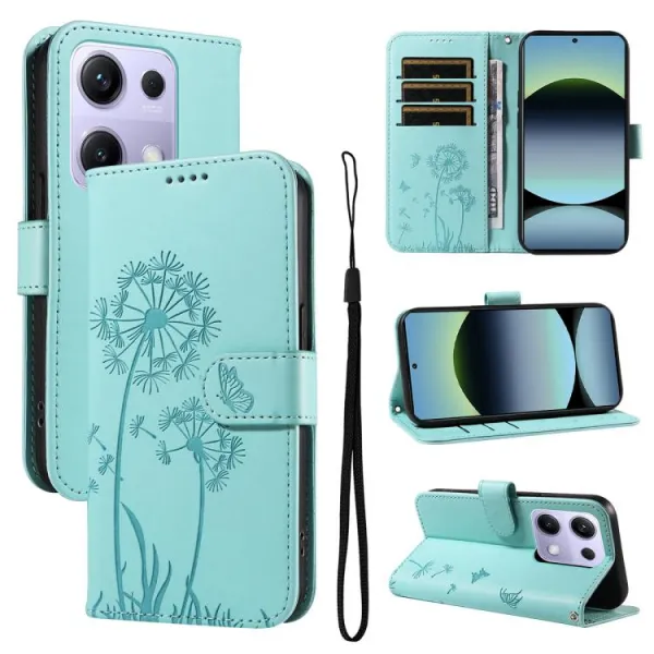ART DANDELION Peňaženkové puzdro pre Xiaomi Redmi Note 14S svetlozelené