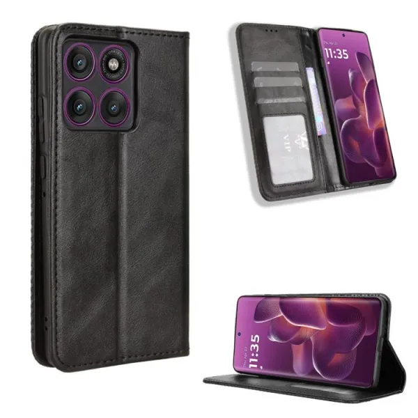 BUSINESS Peňaženkový kryt pre Motorola Edge 60 Pro čierny