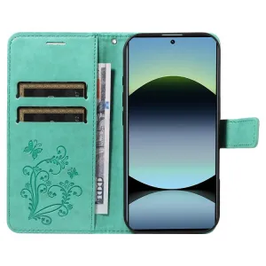 ART BUTTERFLY Peňaženkový obal pre Xiaomi Redmi Note 14S zelený