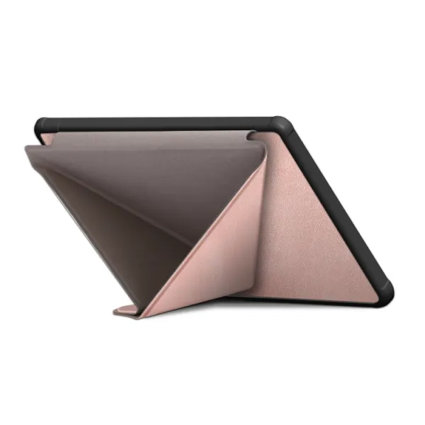 LEATHER Zaklápací kryt pre Kobo Libra Colour ružový