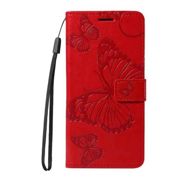 ART BUTTERFLY Peňaženkový obal pre Xiaomi Redmi Note 14S červený