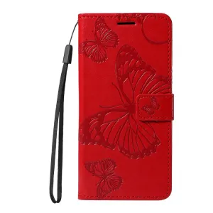ART BUTTERFLY Peňaženkový obal pre Xiaomi Redmi Note 14S červený