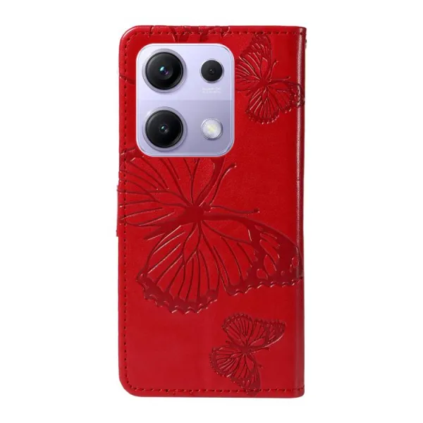 ART BUTTERFLY Peňaženkový obal pre Xiaomi Redmi Note 14S červený