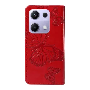 ART BUTTERFLY Peňaženkový obal pre Xiaomi Redmi Note 14S červený