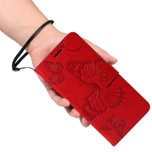 ART BUTTERFLY Peňaženkový obal pre Xiaomi Redmi Note 14S červený