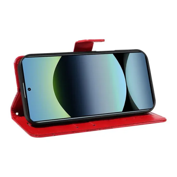 ART BUTTERFLY Peňaženkový obal pre Xiaomi Redmi Note 14S červený