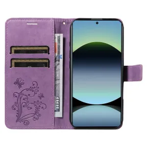 ART BUTTERFLY Peňaženkový obal pre Xiaomi Redmi Note 14S fialový