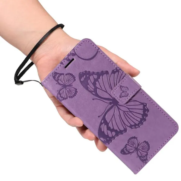 ART BUTTERFLY Peňaženkový obal pre Xiaomi Redmi Note 14S fialový
