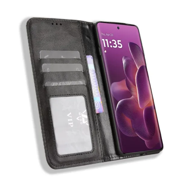 BUSINESS Peňaženkový kryt pre Motorola Edge 60 Pro čierny