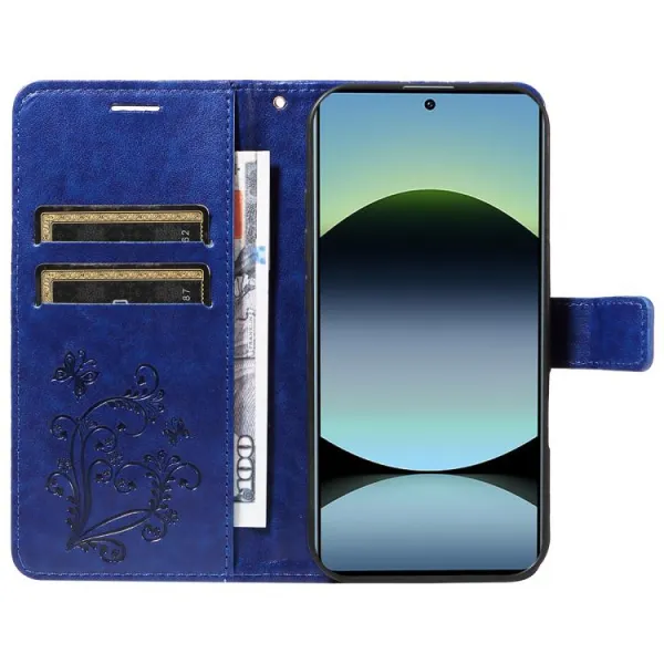 ART BUTTERFLY Peňaženkový obal pre Xiaomi Redmi Note 14S modrý