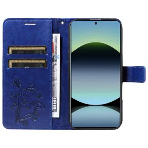 ART BUTTERFLY Peňaženkový obal pre Xiaomi Redmi Note 14S modrý