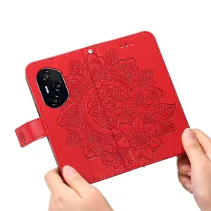 ART MANDALA Peňaženkové puzdro pre Honor 400 5G červené