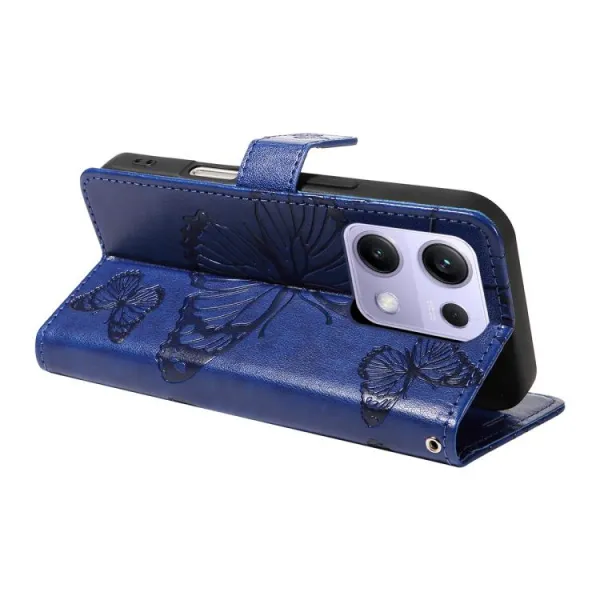 ART BUTTERFLY Peňaženkový obal pre Xiaomi Redmi Note 14S modrý
