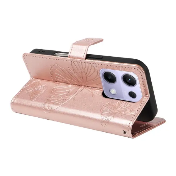 ART BUTTERFLY Peňaženkový obal pre Xiaomi Redmi Note 14S ružový