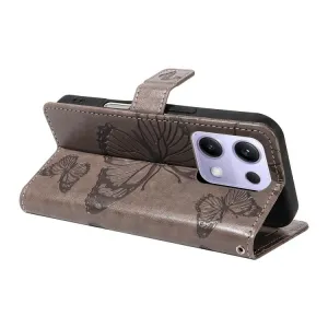 ART BUTTERFLY Peňaženkový obal pre Xiaomi Redmi Note 14S šedý