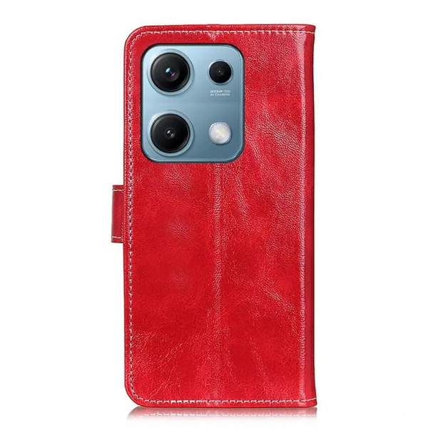 RETRO Peňaženkový obal Xiaomi Redmi Note 14S červený