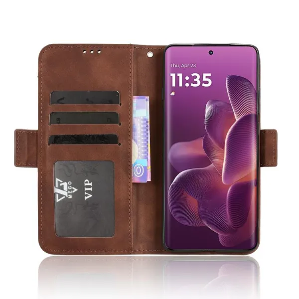 SLOT Peňaženkový obal pre Motorola Edge 60 Pro hnedý