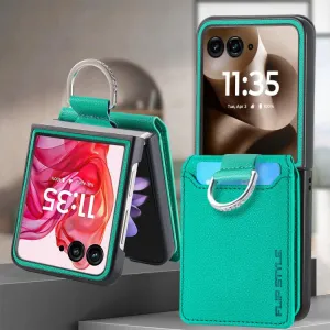 CARD Kryt s priehradkami pre karty Motorola Razr 60 / Razr 70 zelený