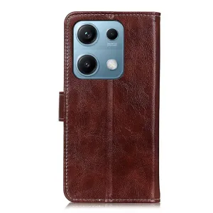 RETRO Peňaženkový obal Xiaomi Redmi Note 14S hnedý