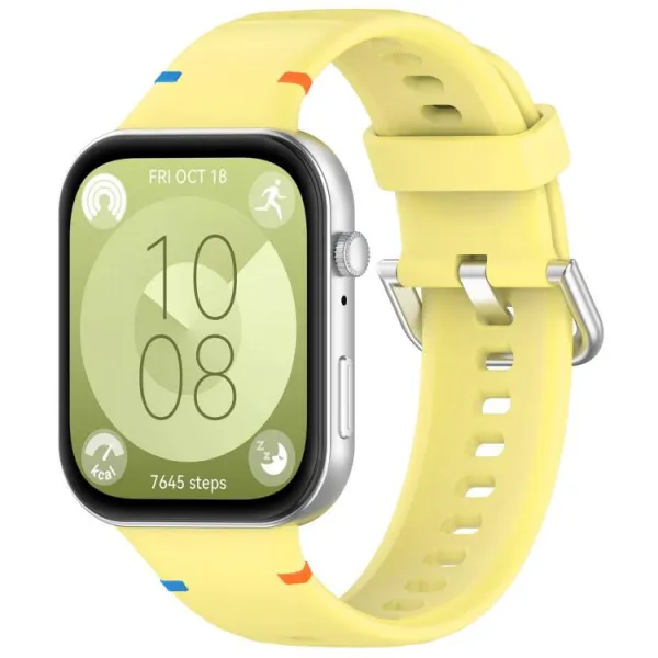 WAVY Silikónový remienok pre Huawei Watch Fit 4 / Fit 4 Pro / Fit 5 / Fit 5 Pro žltý